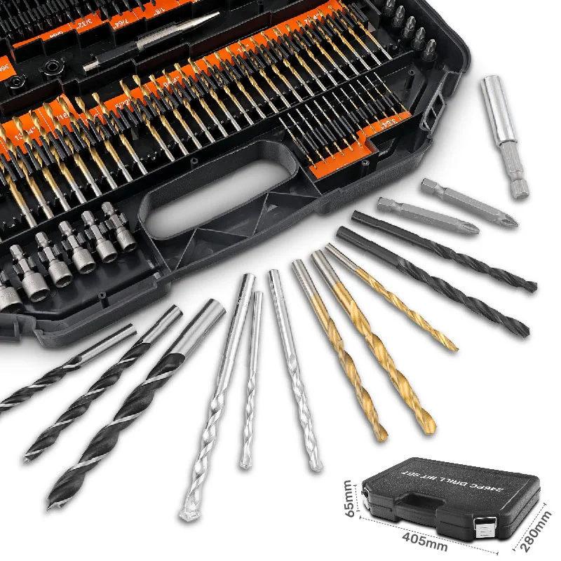 Hi-Spec HSS Cobalt Twist Drill Bit Set Metric Straight Shank With Metal Case For Stainless Steel Wood Drilling |