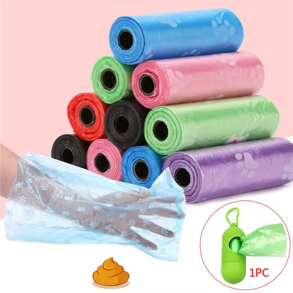 

With Prints Bags Dog Waste Waste Supplies Poop Bags Bag And Poop Paw Disposable Outdoor Bulk Puppy Bags Dispenser Cleaning Dog