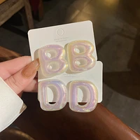 2022 summer new personality letter earrings for women fashion jewelry acrylic resin alphabet pendientes ohrringe wholesale