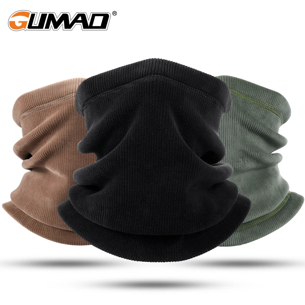 Зимний флисовый шейный обогреватель гетры трубчатый шарф катание на коньках бег