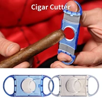 cigar cutter double blade stainless steel metal wood pocket gadget zigarre cutter knife cuban cigars scissors guillotine