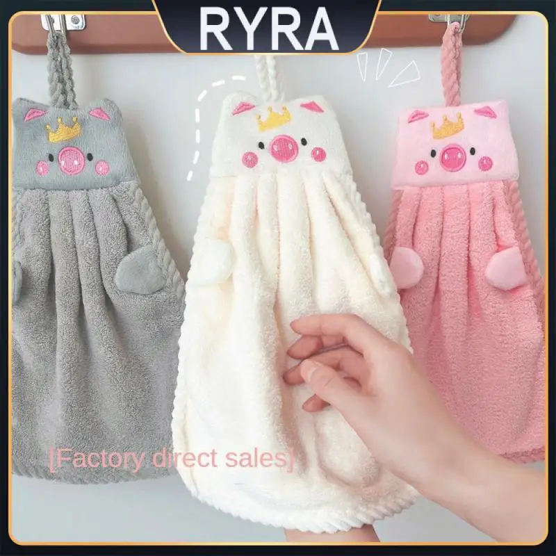 

Small Household Items Little Pig Towel Household Cute Absorbent Multi Scene Use Neatly Wired Towels Cute Design Used Repeatedly