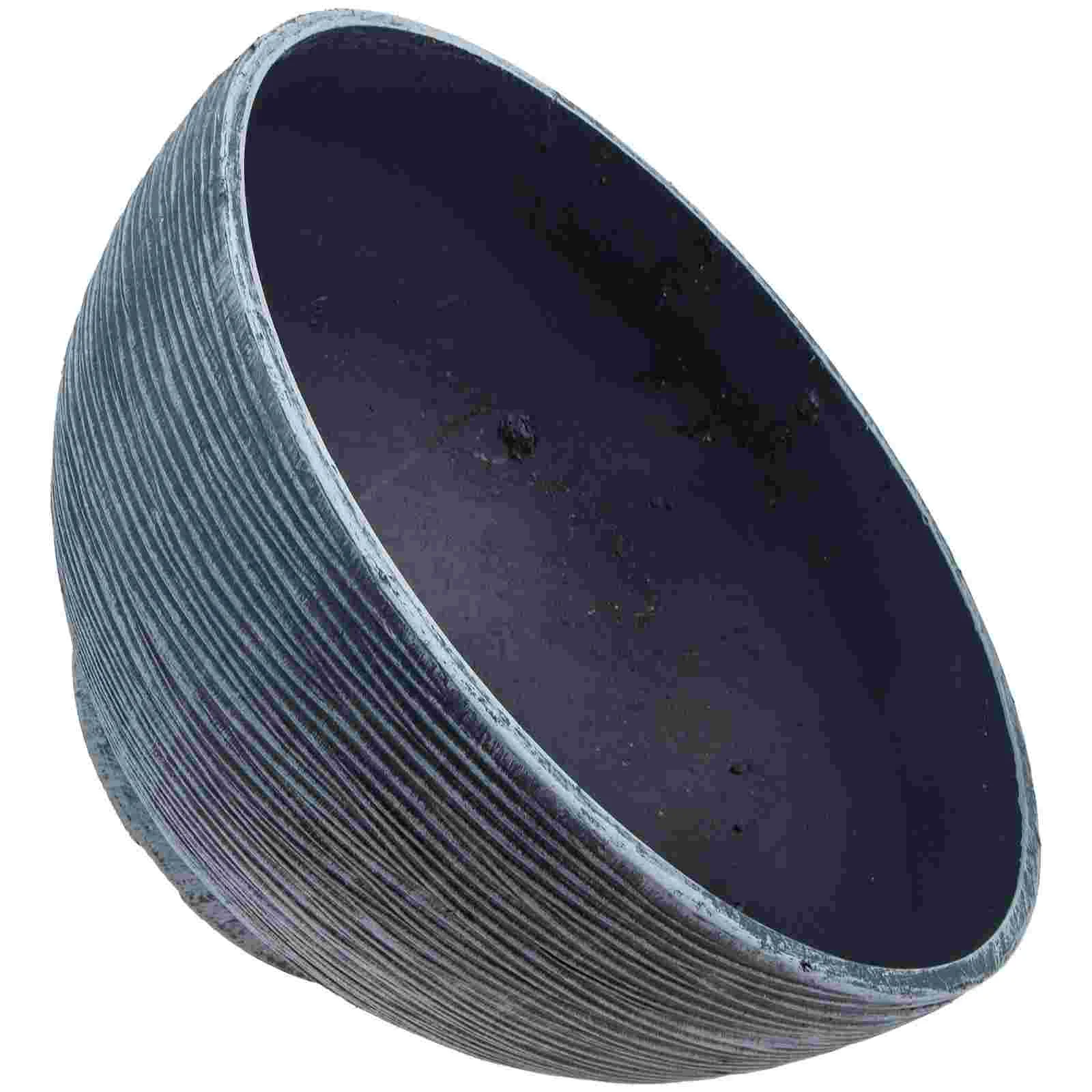 

Ceramic Vase Imitation Stone Water Lily Pot Decorative Flowerpot Daffodils Outdoor 35x35cm Hydroponics Grey Pp Office