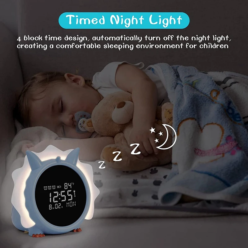 Акция! Детский цифровой будильник для спальни календарь дата и с динозавром