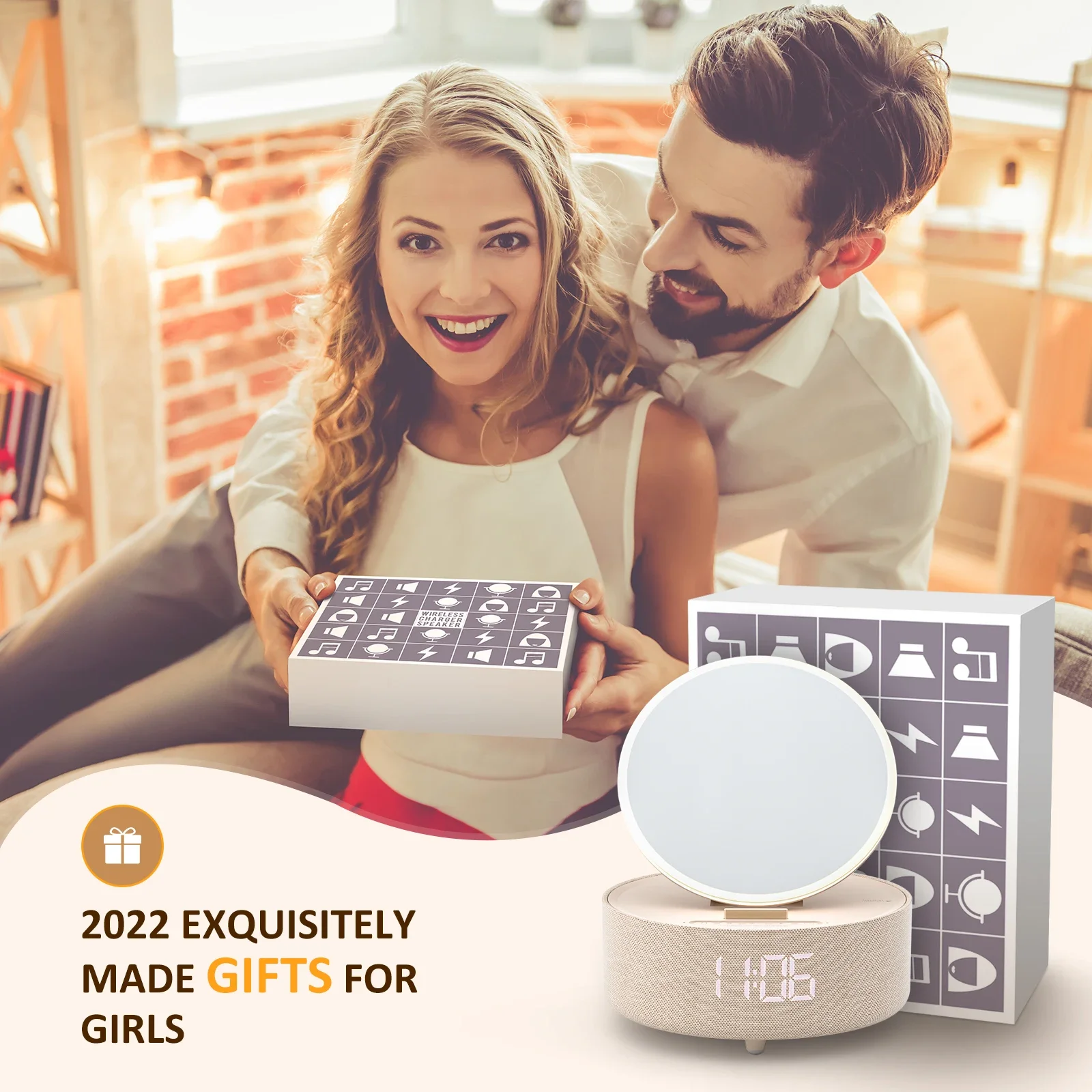 4 в 1 беспроводное зарядное устройство будильник телефон Bluetooth колонка умные