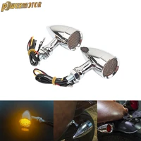 motorcycle accessories signal lights turn lights bullet shaped mesh led tail lights for off road motorcycles
