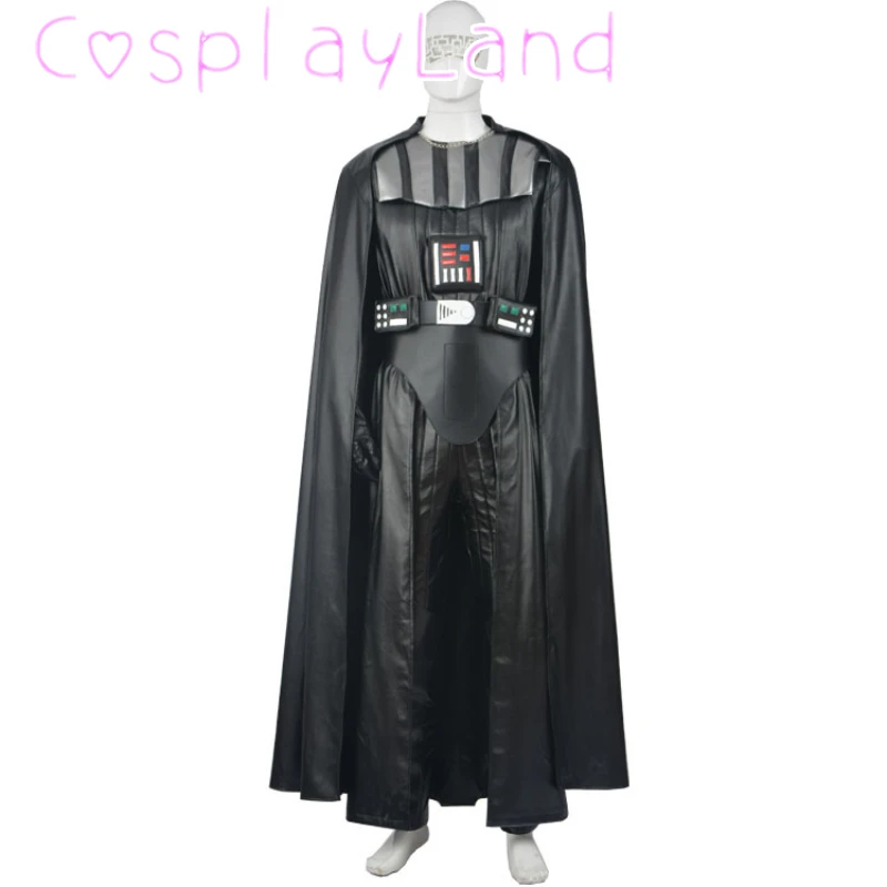 Darth Vader Cosplay Costume Adult Jedi Suit Complete Set Custom Made Drath Vader Halloween Costume Men Black Jumpsuit Cloak