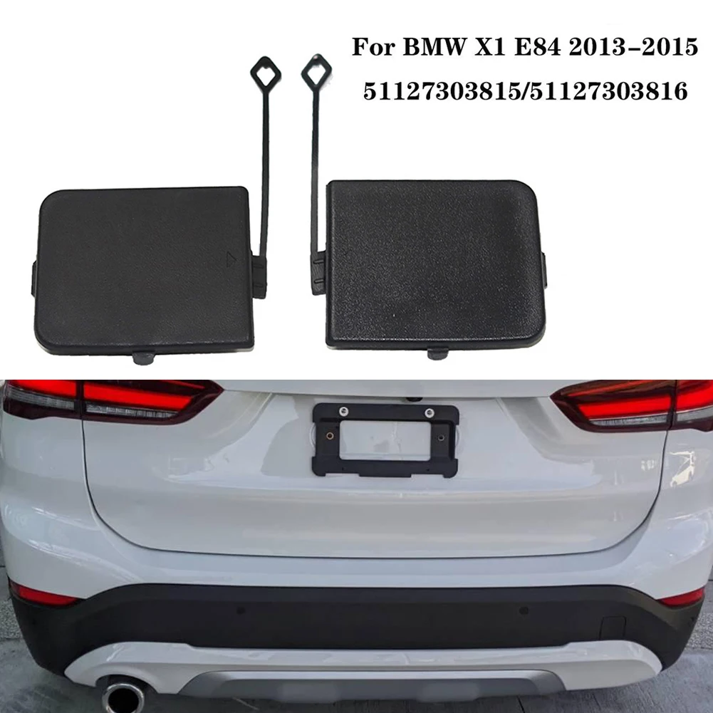 

Durable High Grade High Quality Practical To Use Brand New Hook Cover Cap 2x Black Approx. 6.7x5.8 Cm For BMW X1