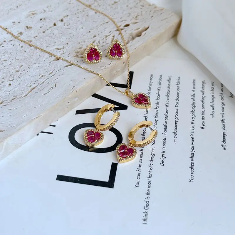 

Модное, роскошное, для поездок, маленькое, милое, милое, в форме капли фэн-шуй, женское ожерелье с инкрустацией из циркония