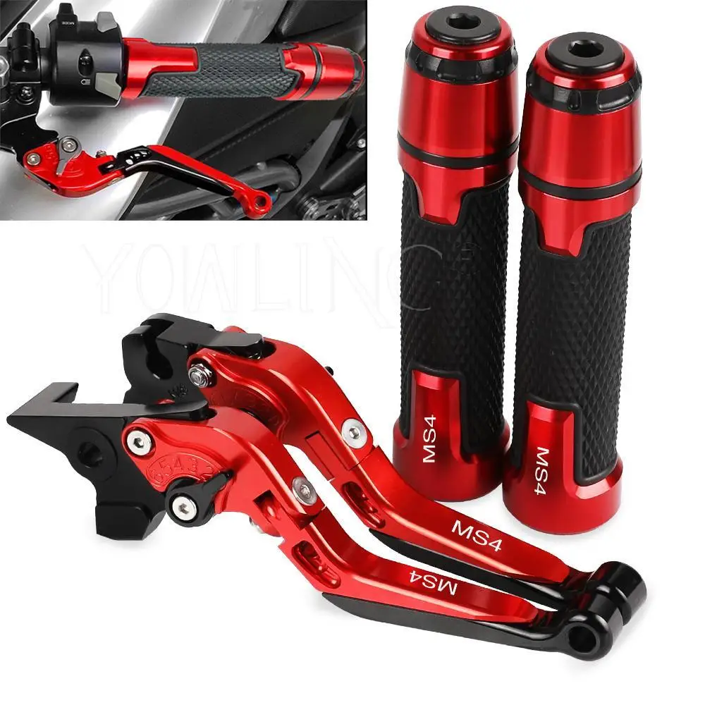 

MS4R Motorcycle CNC Brake Clutch Levers Handlebar knobs Handle Hand Bar Grip Ends FOR DUCATI MS4 R 2001 2002 2003 2004 2005 2006