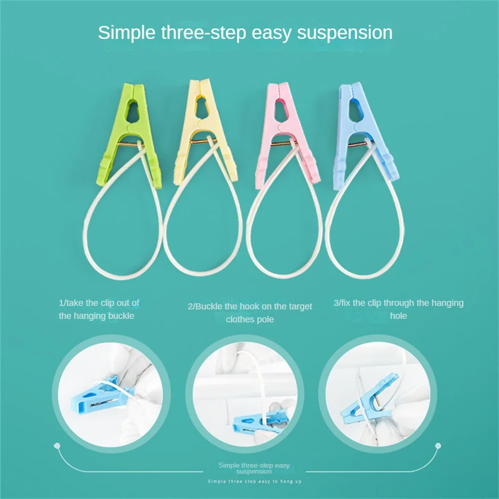 

Drying Clip 15/bag Anti Shedding Strong Clothespin Multi Purpose Underwear Multi-color Optional Clip Plastic Clip Plastic