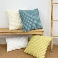 cream puff pillow cover decoration simple cushion cover 45x4530x50cm fresh lake blue home sofa pillow cases soft pillowslip