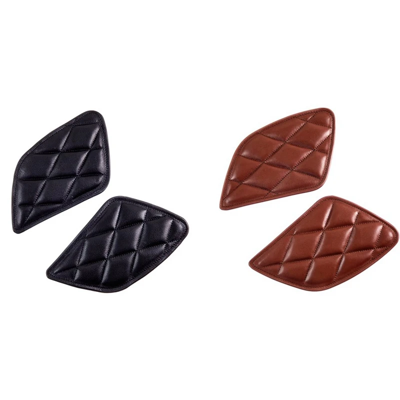 

2PCS Motorbike Tank Protection Vintage Decoration Cafe Racer Style Knee Grip Moto Tank Pad(Brown & Black)