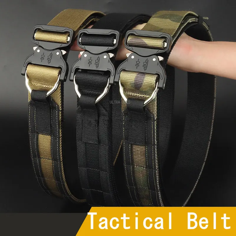 

Tactical Combat Blet Adjustable Outdoor Shooting Hunting Heavy Duty Waist Belts Quick Release Military Paintball Airsoft Girdle