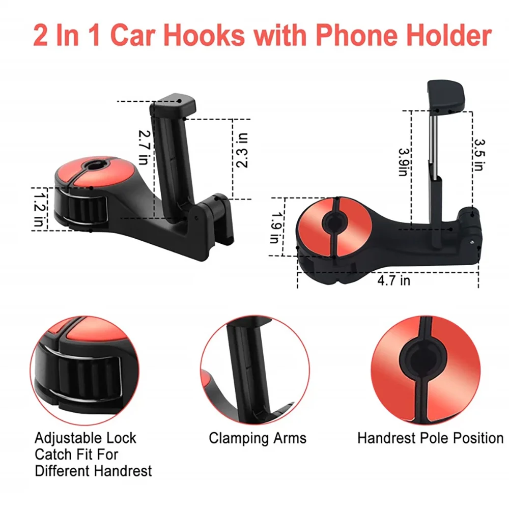 Multi-Function Car Back Seat Hanging Hook Mobile Phone Rear Bracket Storage Holder Stand | Автомобили и мотоциклы