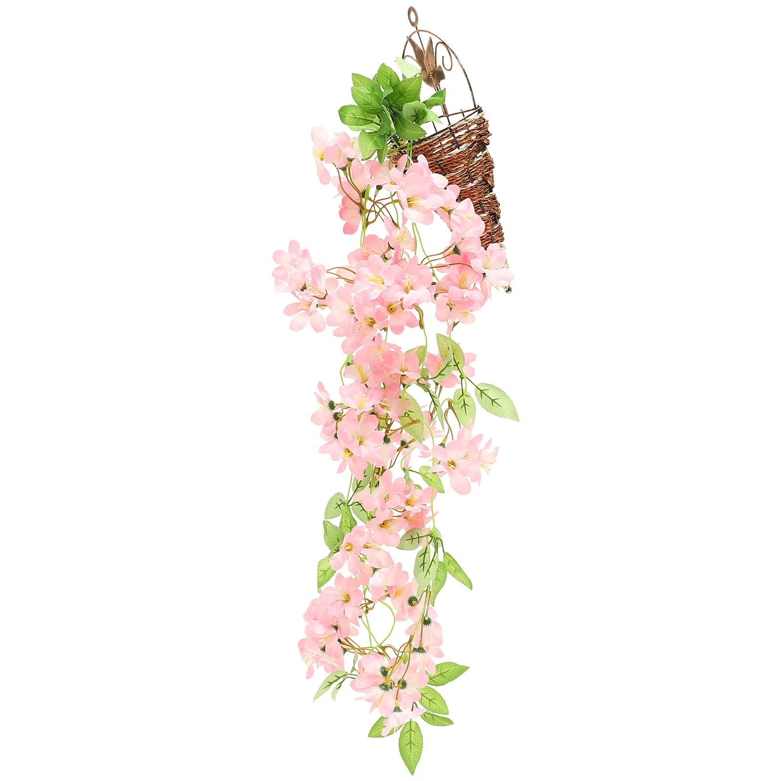 

Hanging Flower Artificial Basket Flowers Fake Vines Garland Vine Pot Jasmine Winter Faux Decor Outdoor Window Arrangement
