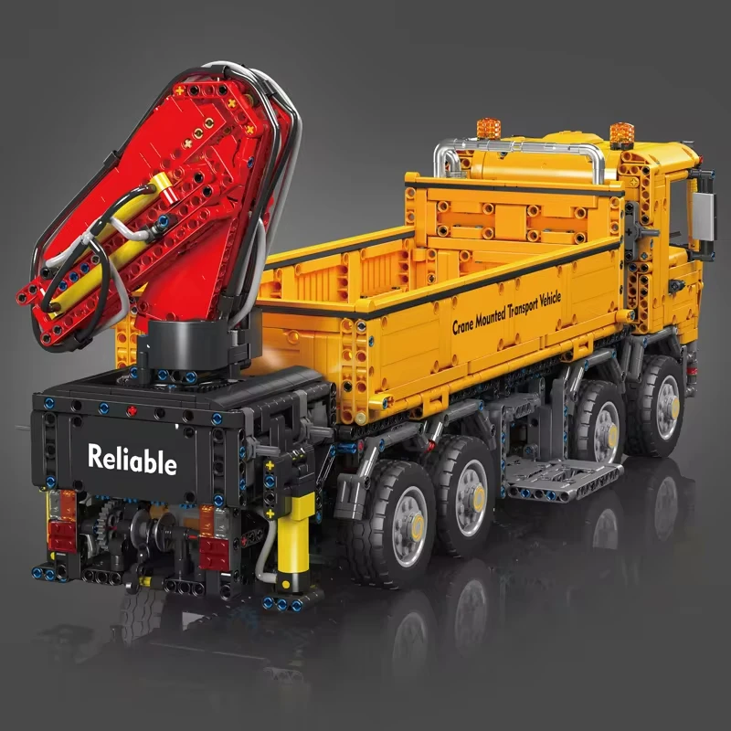 Фото MOLD KING 17050 MOC Технический Actros Самозагрузочный кран Модель Строительный блок Кирпичи Головоломка Сборная игрушка Рождественский подарок для детей №4