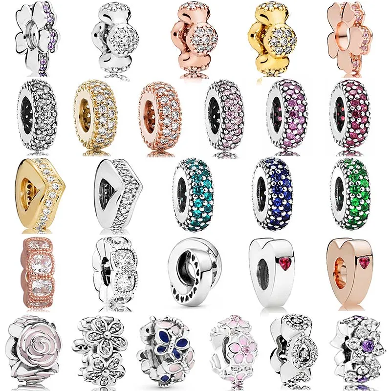 

925 Sterling Silver Charm Butterfly Arrangement Heart Band Pvae Inspiration Daisy Spacer Beads Fit Popular Bracelet DIY Jewelry