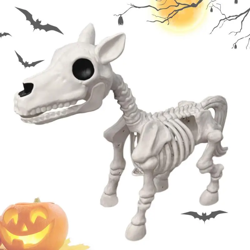 

Cow Skull Decorations Halloween Decorative Prop Outdoor Skeleton Cow Decor Reusable Halloween Ornaments Party Props For Hallowee