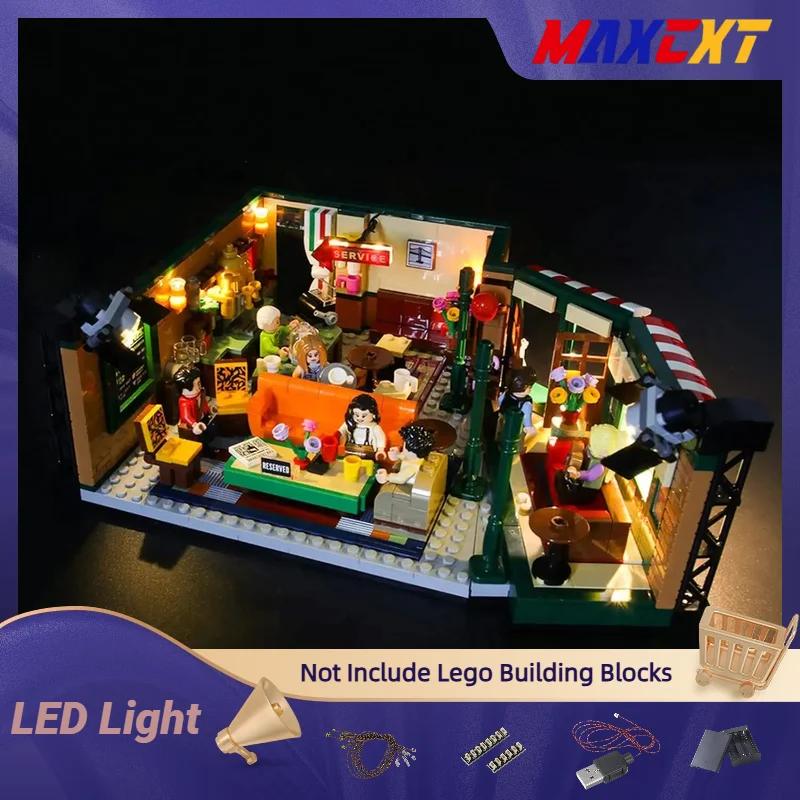 Фото Светодиодный светильник MAXCXT для Lego-21319 Ideas Friends Central Perk, декоративная лампа «сделай сам» (не включает набор строительных блоков Lego) №1