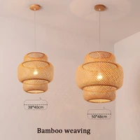 bamboo and wooden chandelier suitable for garden dining room study living room lighting handmade chandeliers