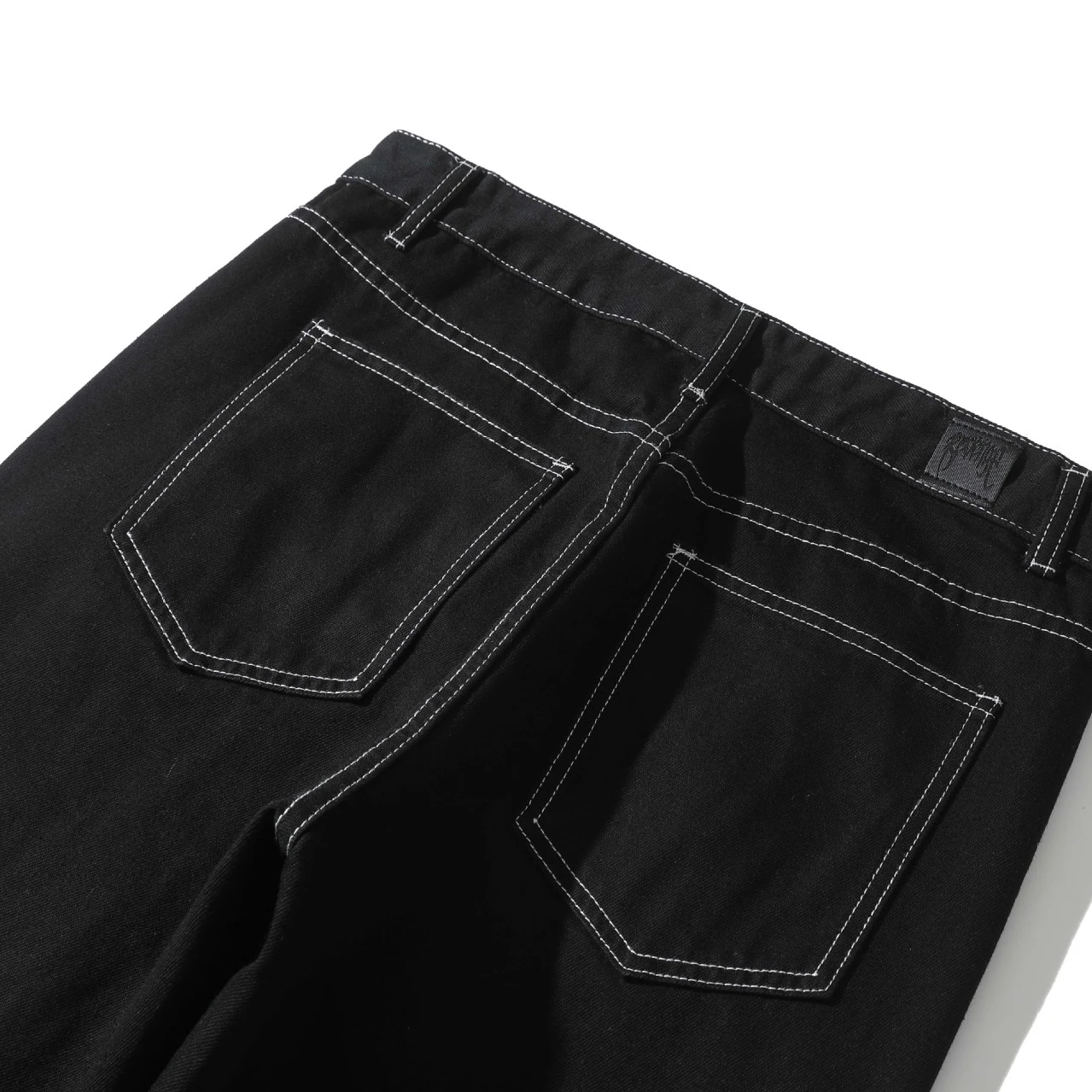 2023 Men Hip Hop Denim Pants Streetwear Letter Embroidery Denim Pants Harajuku Joggers Jeans Trousers Baggy Pants