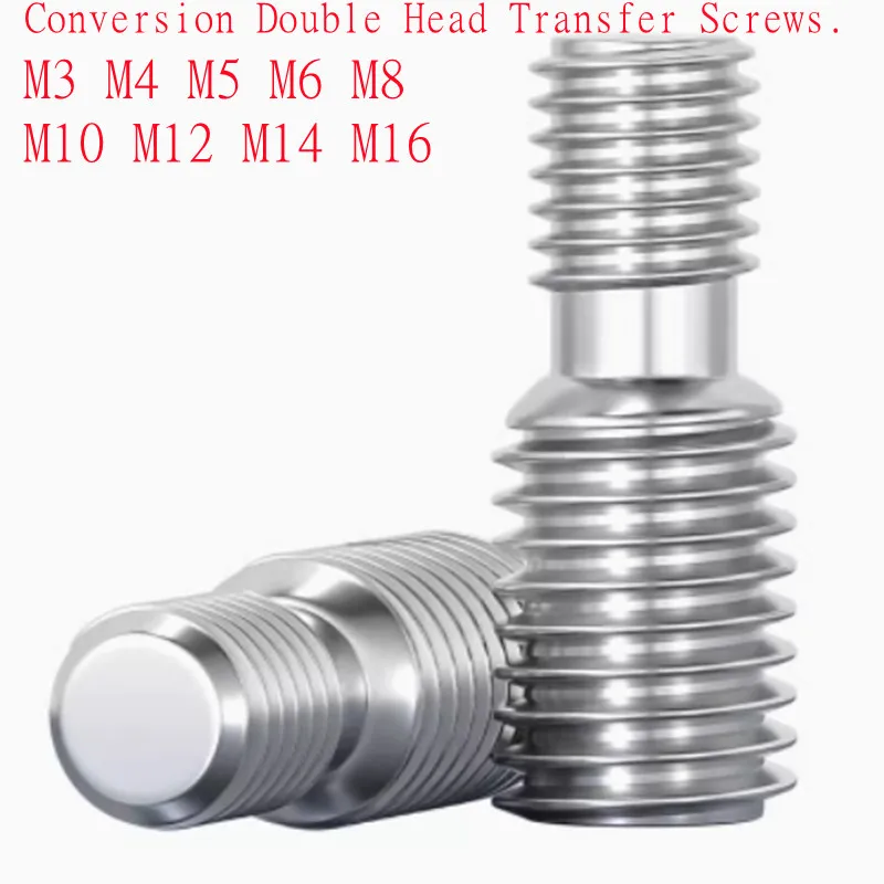 

M3 m4 m5 m6 m8 m10 m12 m14 m16 m20 Переходный винт из нержавеющей стали Болт с двойной головкой