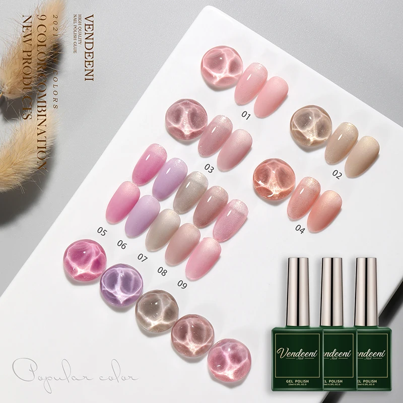 Vendeeni 9 цветов/набор блестящий гель-лак для ногтей УФ-светодиодный отмачиваемый