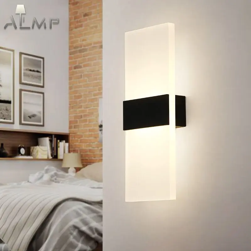 

New Acrylic Wall LED Lamp Long Warm White Bedding Room Living Room Indoor Wall Lamp Simple Nordic Настенный светильник