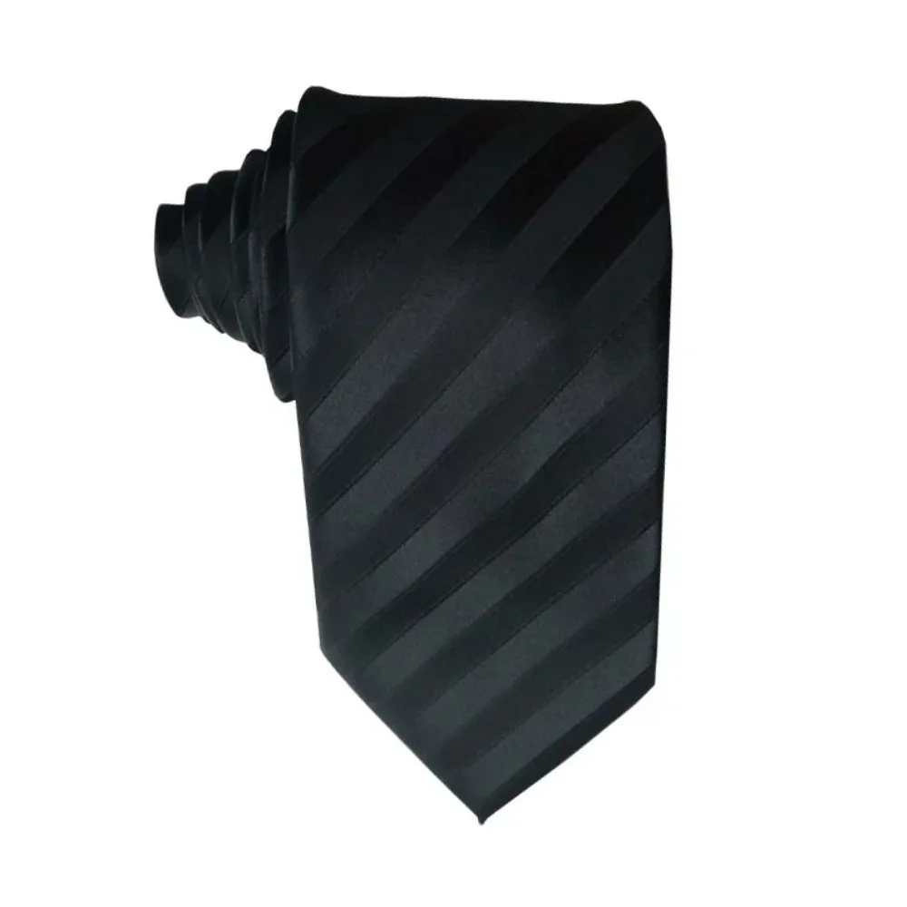 

Italy Black on Black Striped Neck Tie Gifts for Men Accessories Detachable Collar Elegant Mens Ties Men's Man Wedding Luxury Bow