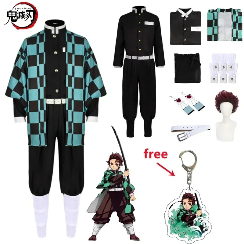 Аниме Kamado Tanjirou косплей Хэллоуин мультфильм кимета нет Yaiba Kostuum Voor quinen Volwassen Geschenken