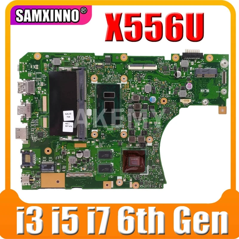 

Материнская плата для ноутбука Asus A556U R556U X556UJ X556UV X556UF X556UR, материнская плата X556UQ X556UQK X556UVK i3 i5 i7 6-го поколения