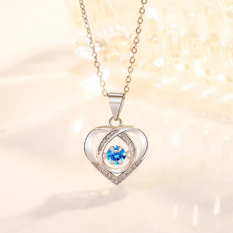 

100% Real Silver 925 Jewelry Sapphire Necklace Pendant for Women TRENDY CN(Origin) 925 Sterling Silver Sapphire Pendant Girls