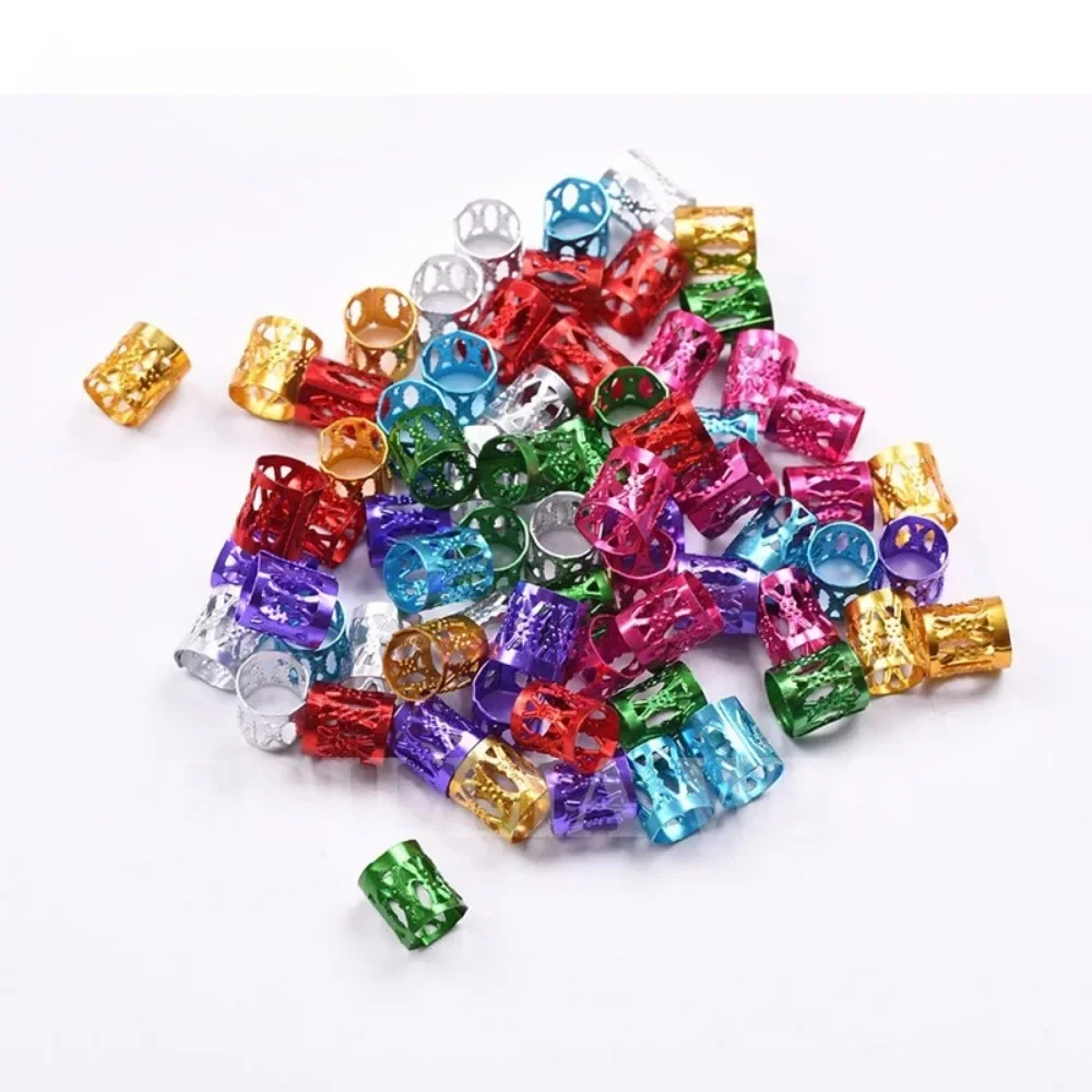 Ouro серебристые заколки для дредов регулируемые запонки волос с бусинами