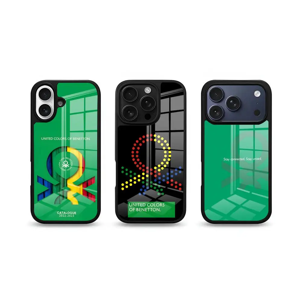 Фото Чехол для телефона Benetton из силикона и поликарбоната для iPhone 18 17 16 14 11 12 15 13 Pro Max 8 7 6 Plus X SE XR, жесткий чехол. №1