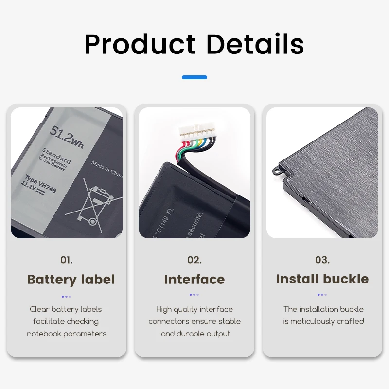 VH748 Аккумулятор для ноутбука DELL Vostro 5460 5470 5560 14 5480 Inspiron 5439 V5460D-1308 V5460D-1318 5470D-1328