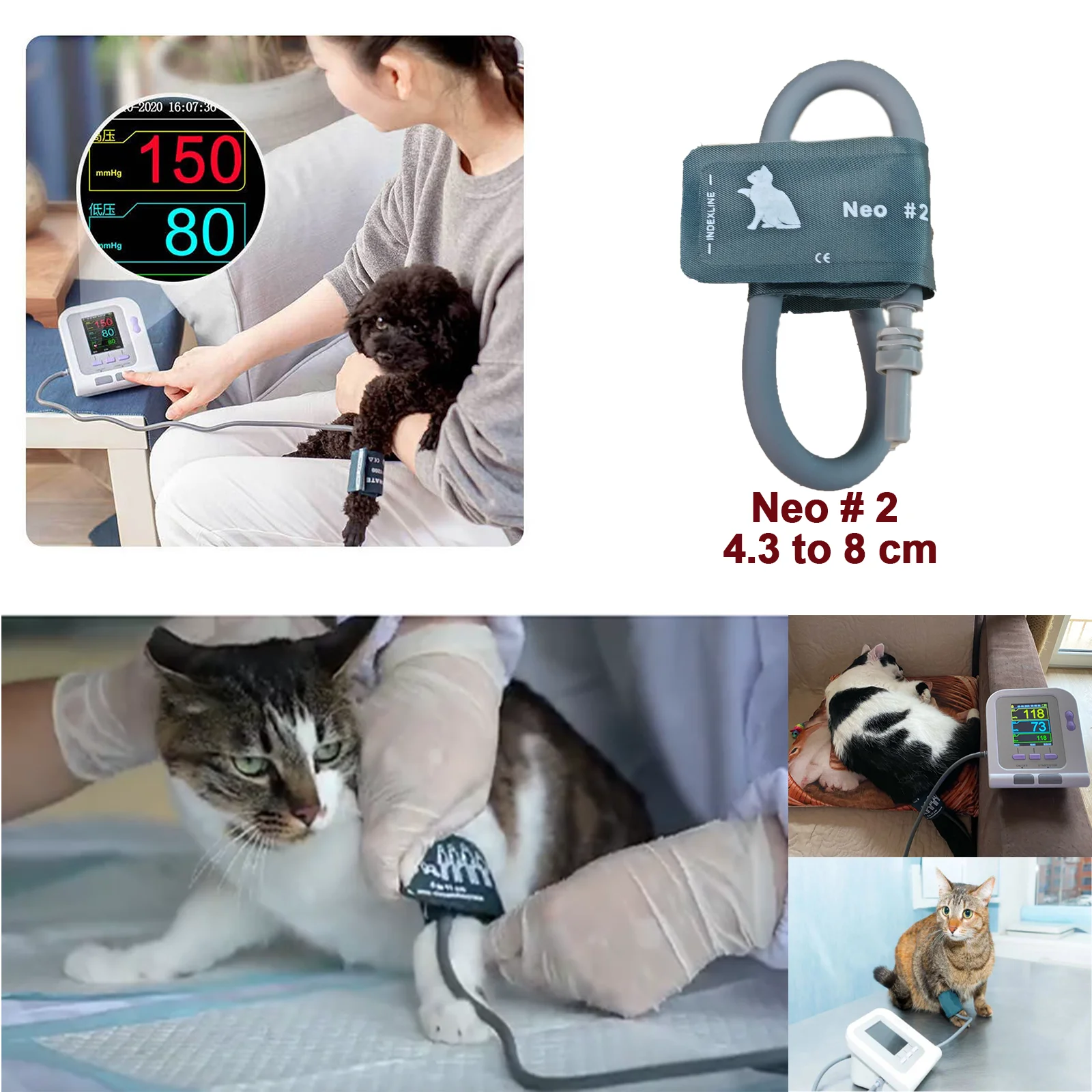 Женский Сфигмоманометр для кошек и собак цифровой ветеринарный прибор измерения