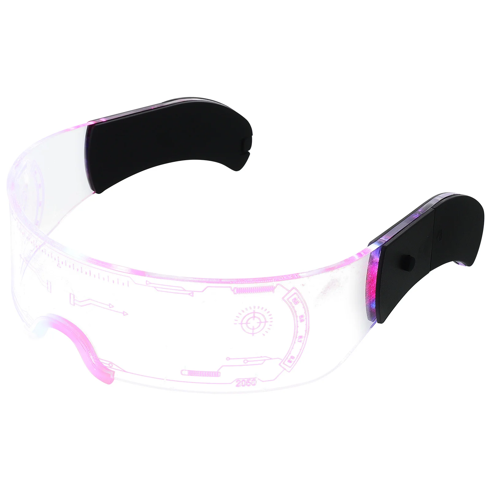 

Luminous Glasses LED Visor Glasses Futuristic Style Neon Glasses Party LED Glasses with Batteries