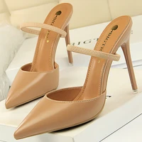 shoes sandals women 2022 summer high heels slippers pu heeled sandals stiletto ladies shoes fashion female shoes pumps