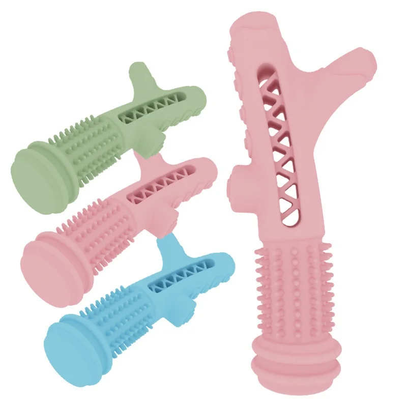 

1pcs Dog Rubber Toy Pet Toy Sound Strong Bite-resistant Pets Teethbrush Toys Train Teeth Clean Chewing Toys Free Ship