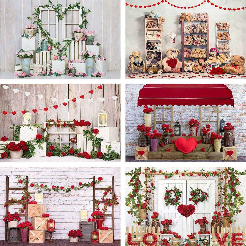 

Mehofond Valentine's Day Background Photography Propose Wedding Decor Couple Photo Backdrop Portrait Photo Studio Photocall