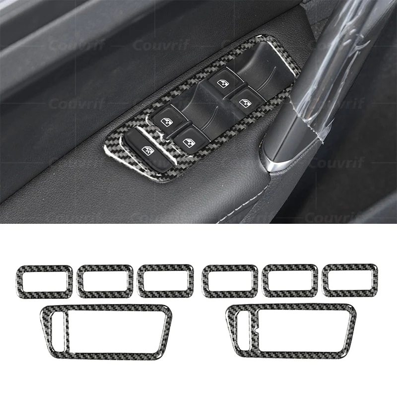 

Наклейка из углеродного волокна на панель переключателя стеклоподъемника, декоративная наклейка для Volkswagen VW Golf 7 R MK7 GTI 7,5 R, автомобильная на...