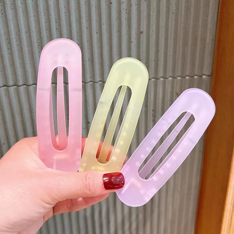 

Big Size Bangs Side Clip Women Girls Candy Color Hairpin Acrylic Hair Style Headwear Korean Fashion Toothed Non-slip BB Barrette