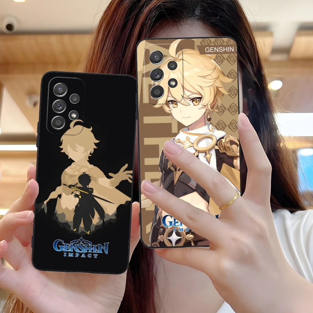 Чехол для мобильного телефона Genshin Impact Aether Samsung Galaxy A91 73 71 70 54 53 52 34 24 23 21 S 5G черный