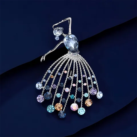 Броши из горного хрусталя