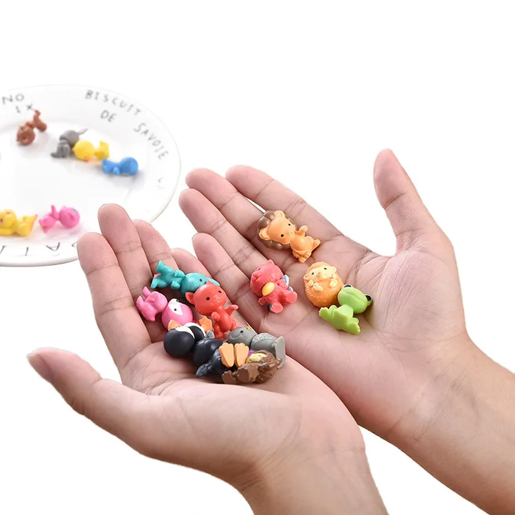 10Pcs Mixed Mini Cat Dog Animal Figurine Micro Landscape Decor Fairy Garden Miniatures Simulation Toys PVC Craft Home Decoration |