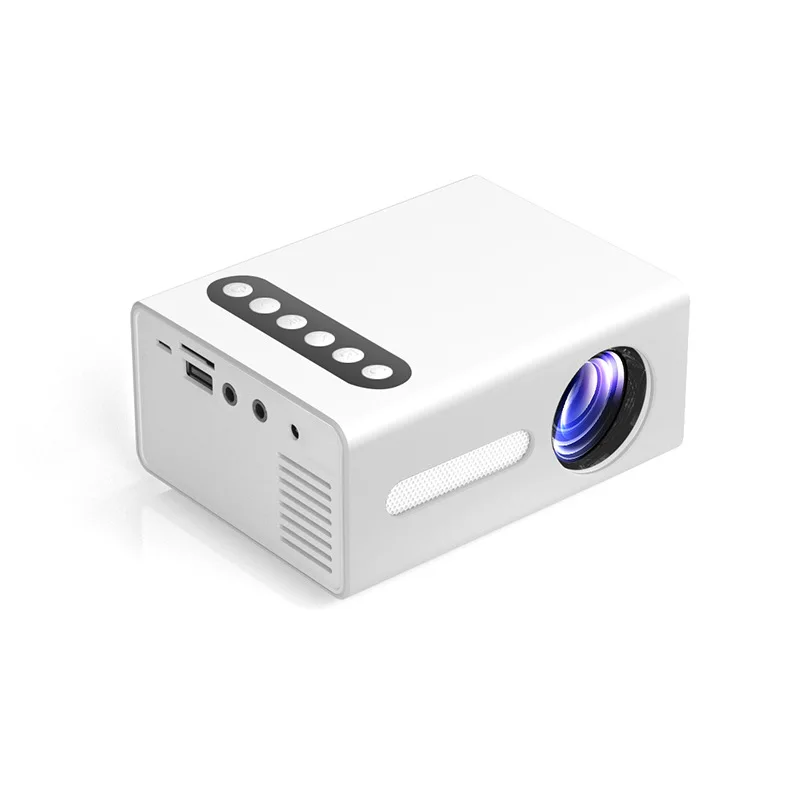 

White Portable Projector HD High Efficiency LED Projector Multi-Interface Home Theater Video Projector