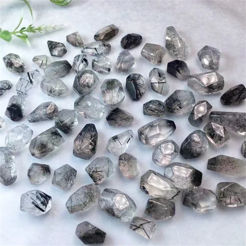 5 шт. натуральный черный Рутиловый Кварц модная драгоценность ювелирные изделия