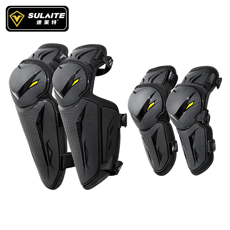 

SULAITE Men Motorcycle Knee Pads Elbow Pads Protective Gear Riding Off-road Mtb Anti-fall Knight Equipment Summer Breathable