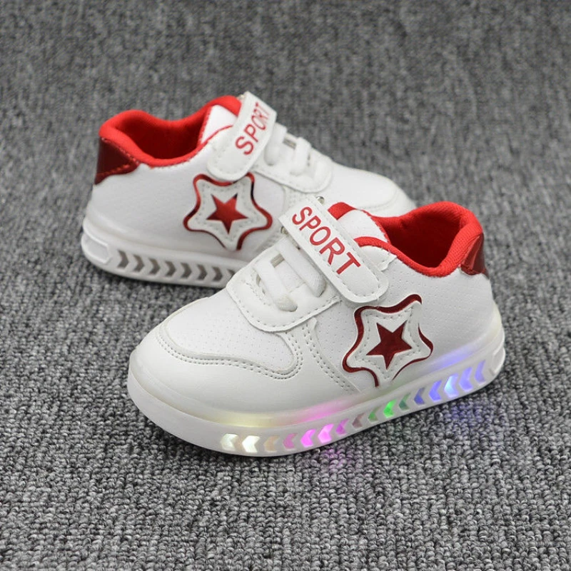 

LED Sneakers Kids Shoes Girls Footwear Children Skateboard Shoes For Toddler Walk Sneaker Fall Fashion Sport Casual Lights Shoes